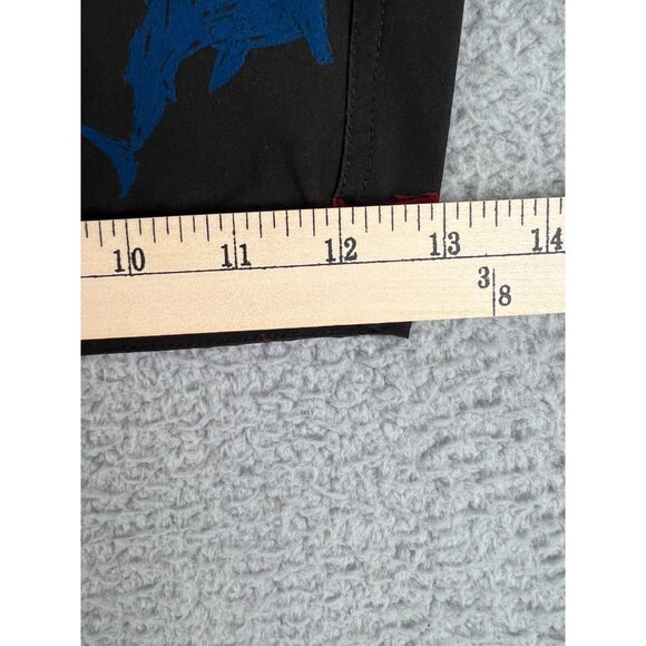 Bonobos Shorts Mens Size XL Black Beach Board Shorts Swim Trunks Shark AOP Sand - Picture 12 of 13